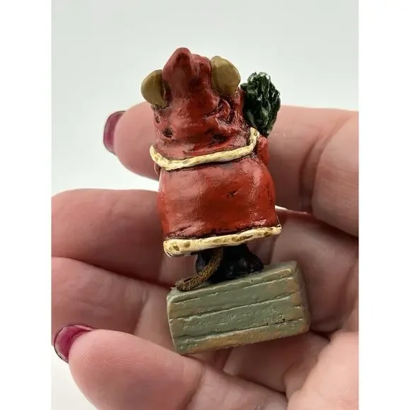 Wee Forest Folk Father Chris-Mouse 1989 AP M-146 Mouse Santa Figurine Retired